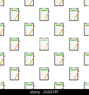 Clipboard with checklist pattern. Vector stock illustration. Stock Vector