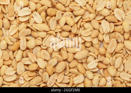 Close-up of Salted Peanuts Indian namkeen (snacks) Full-Frame Background. Top View Stock Photo