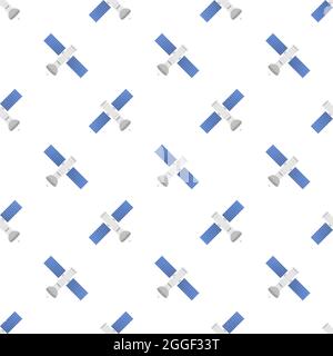 The satellite pattern. Artificial satellites orbiting the planet Earth, GPS. Vector stock illustration. Stock Vector
