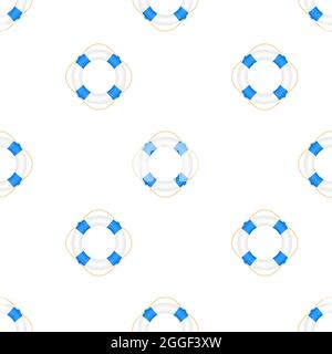 Realistic Style, lifebuoy pattern on White Background. Vector stock illustration. Stock Vector