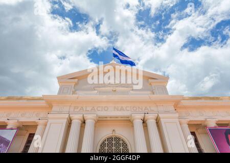 Managua is the capital of the Republic of Nicaragua, named for its location on the southern shore of Lake Managua in western Nicaragua Stock Photo