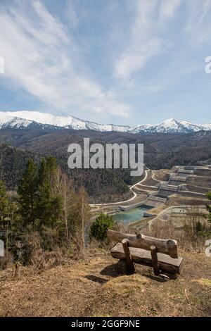 View of the reserve spillway at the Sayano Shushenskaya HPP. Stock Photo