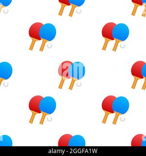 Two rackets for playing table tennis pattern. Vector stock illustration. Stock Vector