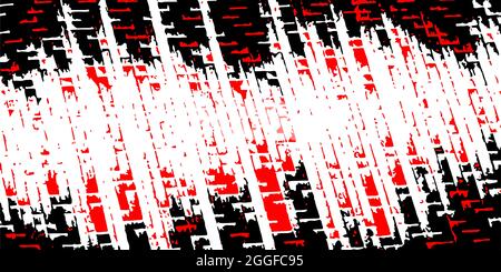 Grunge red and black background. Distress texture of spots, stains, ink, dots. Vintage damaged backdrop. Dirty artistic design element Stock Vector