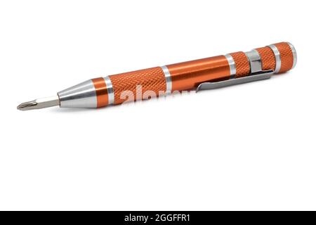 Small screwdriver isolated on white background Stock Photo
