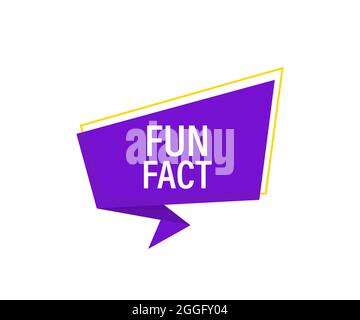 Fun fact. Banner with fun fact isolated on white background. Web design. Vector stock illustration. Stock Vector