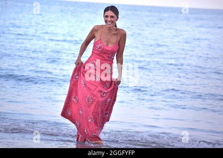 Venice, Italy. 31st Aug, 2021. VENICE, ITALY - AUGUST 31: Serena Rossi attends the Patroness photocall during the 78th Venice International Film Festival on August 31, 2021 in Venice, Italy. Credit: dpa/Alamy Live News Stock Photo