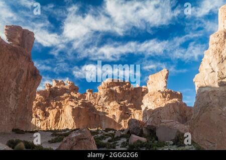 Rock formation called Italia perdida in Bolivia Stock Photo