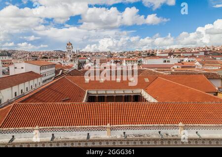 Roofs of Sucre, capital of Bolivia Stock Photo