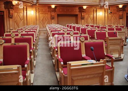 Stockholm, Sweden - 2018 09 30: Stockholm Parliament Interior, Sweden Stock Photo