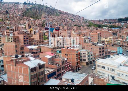 Teleferico (cable car) La Paz, Bolivia Stock Photo