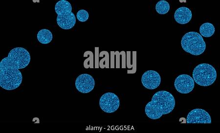 Graphic illustration of a 3D abstract wired frame plasma sphere or circle Stock Photo