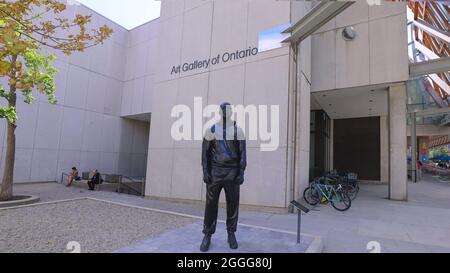 Toronto, Canada, 5 August, 2021: Famous Art Gallery of Ontario an art museum's complex, one of the largest art museums in North America and the second-largest art museum in Toronto Stock Photo