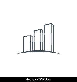 Building logo vector stock illustration design template. Vector eps 10. Stock Vector