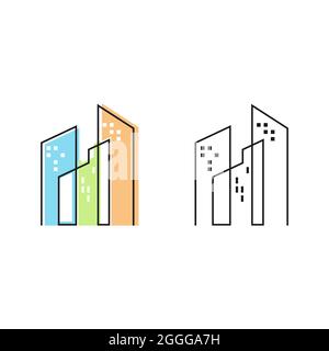 Building logo vector stock illustration design template. Vector eps 10. Stock Vector