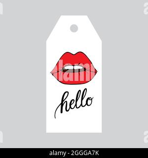 Valentine's day Gift tags, stickers and labels. Template for Greeting Scrap booking, Congratulations, Invitations, Planner, Diary, Notes. Stock Vector