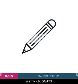 Pencil icon vector stock illustration design template. Vector eps 10. Stock Vector