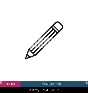 Pencil icon vector stock illustration design template. Vector eps 10. Stock Vector