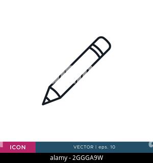 Pencil icon vector stock illustration design template. Vector eps 10. Stock Vector