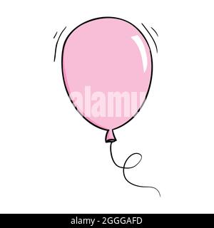 Bunch of balloons in cartoon flat style isolated on white background ...