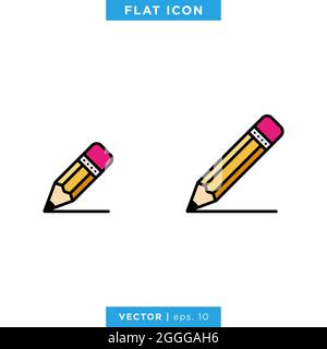 Pencil icon vector stock illustration design template. Vector eps 10. Stock Vector