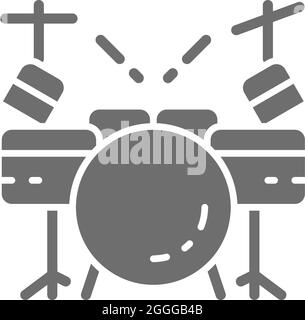 Musical instrument icon set grey vector Stock Vector Image & Art - Alamy