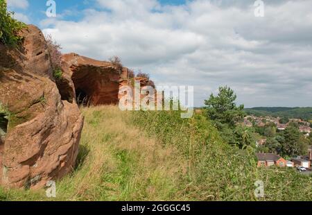 Kinver Edge and The Rock Houses,  The Wall Inside One of the Rock Houses, Near Stourbridge, Staffordshire & West Midlands. National Trust/ Stock Photo