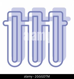 Icon Vector of Vials 2 - Two Tone Style - Simple illustration, Editable stroke, Design template vector, Good for prints, posters, advertisements, anno Stock Vector