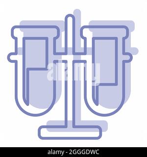 Icon Vector of Vials - Two Tone Style - Simple illustration, Editable stroke, Design template vector, Good for prints, posters, advertisements, announ Stock Vector