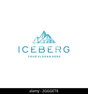 ICEBERG polar northpole logo design Stock Vector