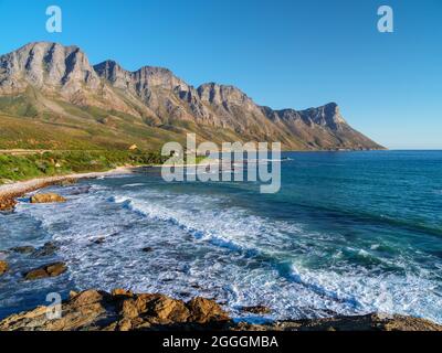 View of the Kogelberg Mountains along Clarence Drive between Gordon's Bay and Rooi-Els. False Bay. Western Cape. South Africa Stock Photo