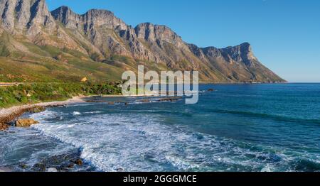 View of the Kogelberg Mountains along Clarence Drive between Gordon's Bay and Rooi-Els. False Bay. Western Cape. South Africa Stock Photo