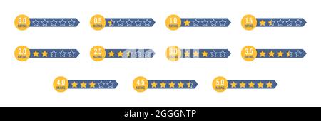 set of rating icons for websites, applications and marketing. Flat style Stock Vector