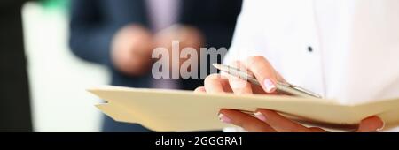 Gorgeous woman in office Stock Photo