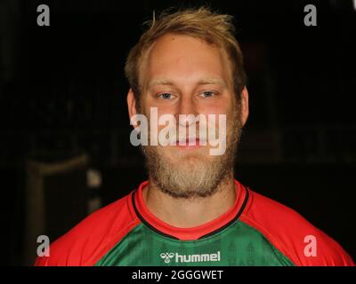 German Handball Player Matthias Musche SC Magdeburg HBL Liqui Moly Handball Bundesliga Season 2021-22 Stock Photo