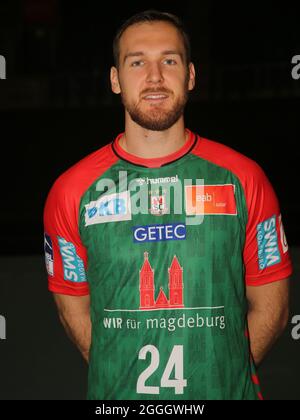 Norwegian Handball Player Christian O Sullivan SC Magdeburg HBL Liqui Moly Handball Bundesliga Season 2021-22 Stock Photo