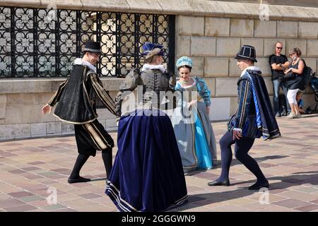Krakow, Poland - July 27, 2021: Performance - When bells are dancing performed by Cracovia Danza Ballet at Wawel Royal Castle as part of the 22nd Crac Stock Photo