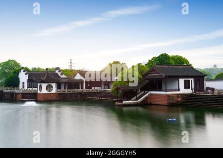 Yanshui Pavilion is one of the famous scenic spots in Jiujiang City, Jiangxi Province Stock Photo