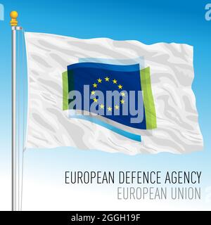 European Defence Agency flag, European Union, vector illustration Stock Vector