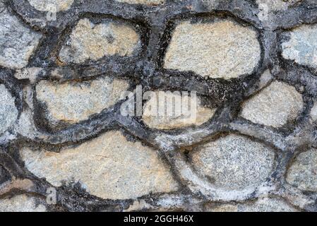 Texture of a stone wall. Stone wall as a background or texture. Part of a stone wall, for background or texture Stock Photo
