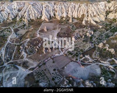 Night view of Goreme district in Cappadocia Stock Photo