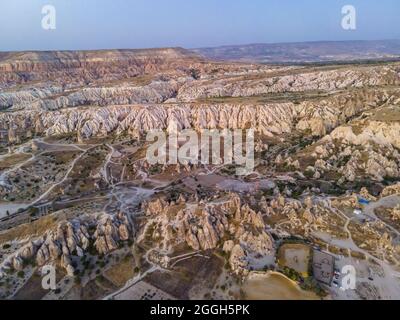 Night view of Goreme district in Cappadocia Stock Photo