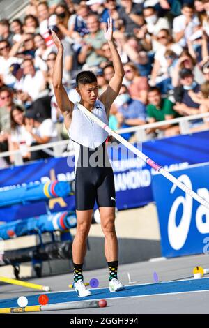 Ernest John Uy Obiena (Men's Pole Vault) of the Philippines competes during the IAAF Wanda Diamond League, Meeting de Paris Athletics event on August 28, 2021 at Charlety stadium in Paris, France - Photo Victor Joly / DPPI Stock Photo