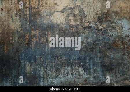 Worn out rusted metal tile texture grunge background Stock Photo