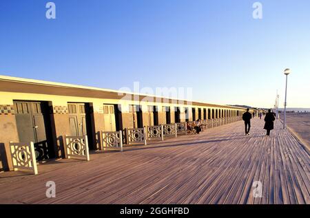 FRANCE. CALVADOS (14) CITY OF DEAUVILLE. THE PLANCHES Stock Photo