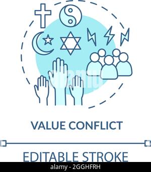 Conflict turquoise concept icon Stock Vector Image & Art - Alamy