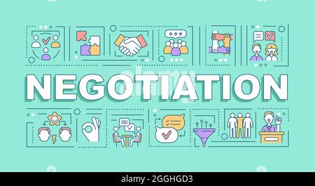 Negotiation word concepts banner Stock Vector
