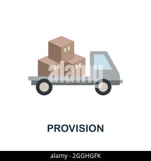 Provision flat icon. Simple sign from procurement process collection. Creative Provision icon illustration for web design, infographics and more Stock Vector