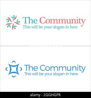 Community group Non Profit business logo design Stock Vector