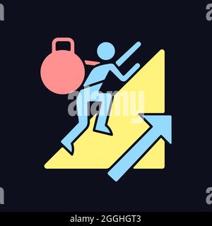Persistence RGB color icon for dark theme Stock Vector